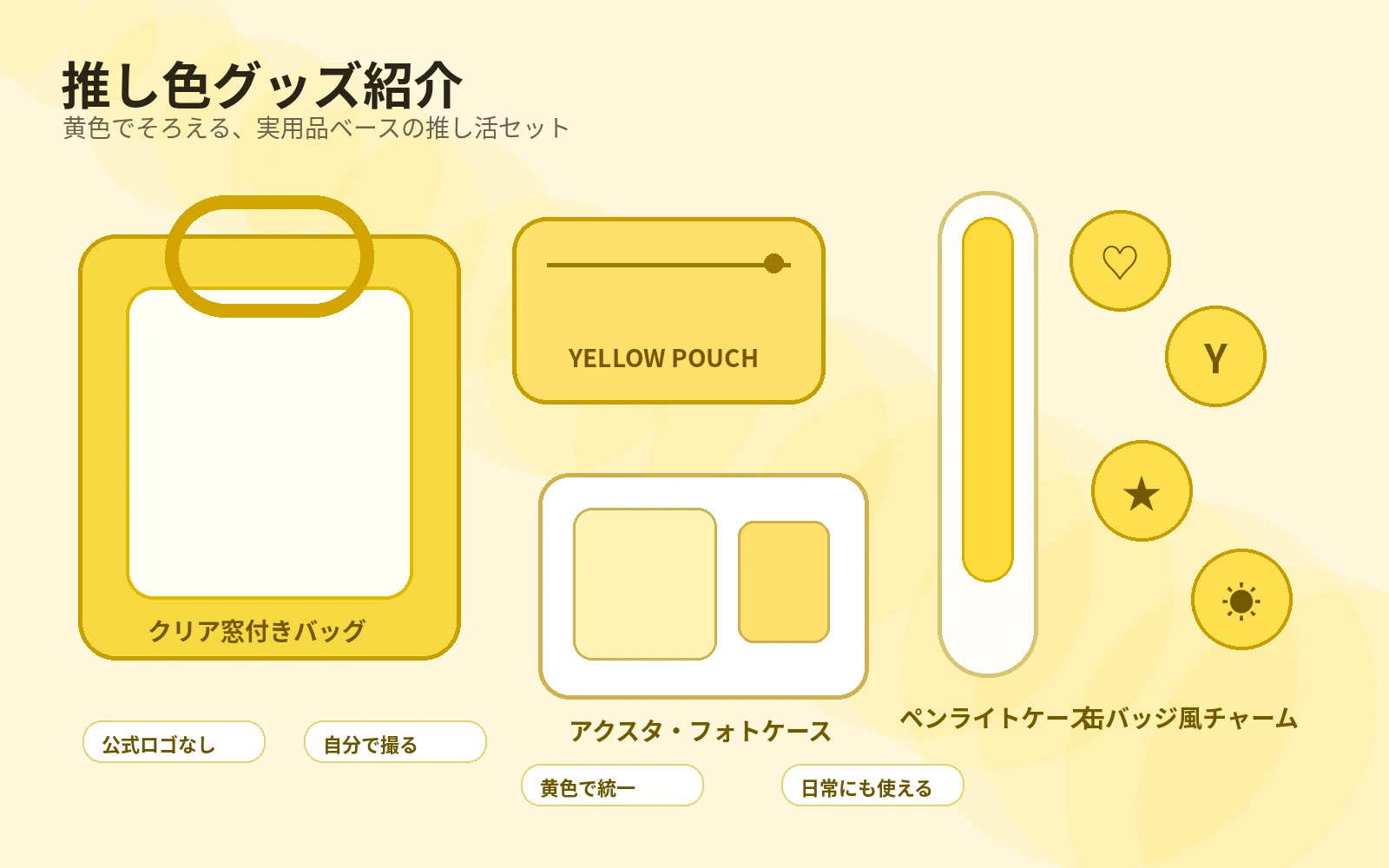 黄色グッズ紹介